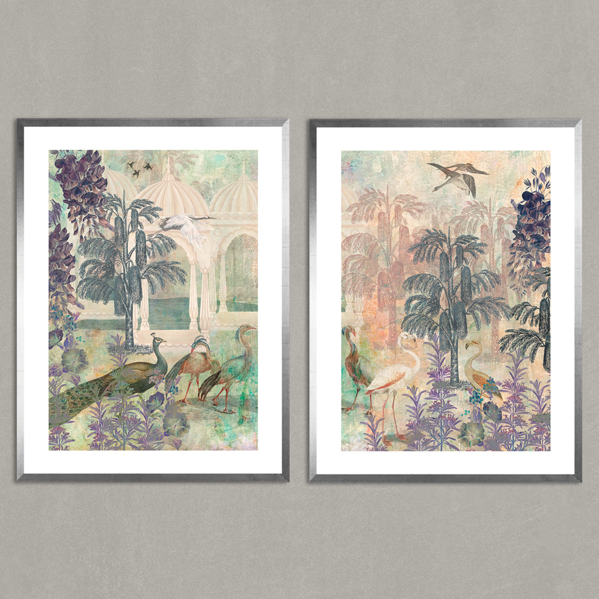 Set de Cuadros Jardin de Aves