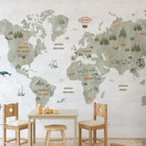 Papel Mural Kids Map