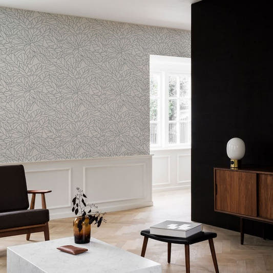 Papel Mural Lyrata Gris Oscuro