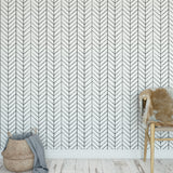 Papel Mural Lineas Chevron Black