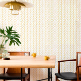 Papel Mural Lineas Chevron Gold