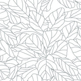 Papel Mural Lyrata Blanco (Gris Oscuro)