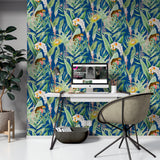 Papel Mural Leopard Flowers