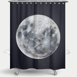Cortina de Baño luna fondo oscuro
