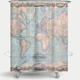Cortina de Baño Mapa Mundi 1847