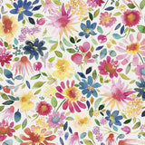 Mantel de Hule Multicolor Flowers Zinnias Garden