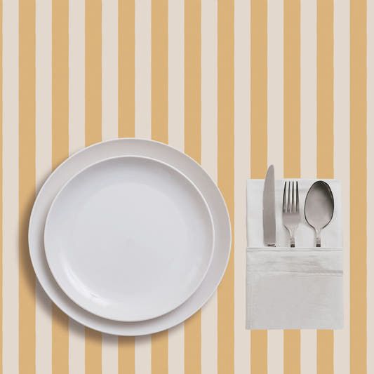 Mantel de Hule Mustard Strip