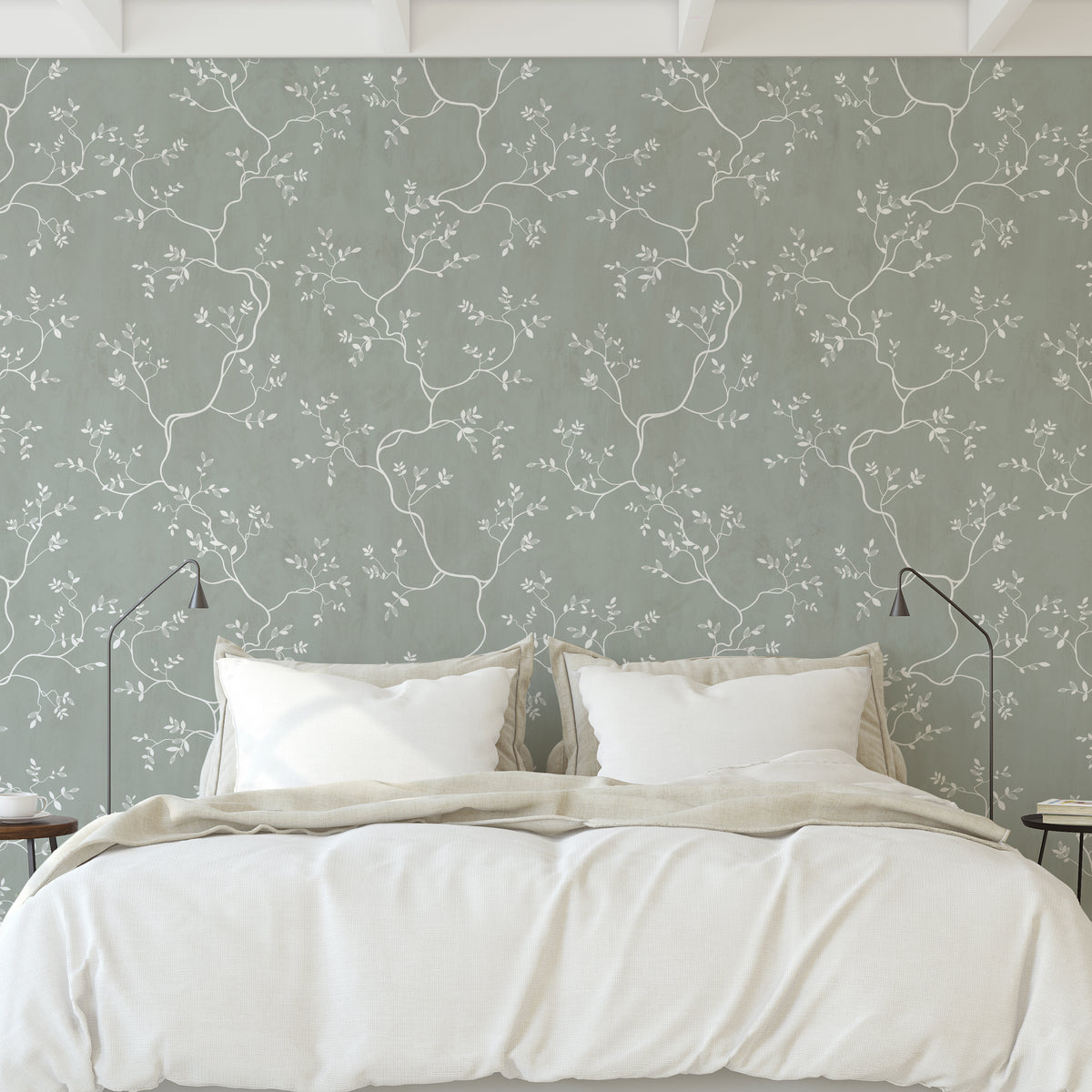 Papel mural Branche Verte
