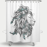 Cortina de Baño Poetic Lion Turquoise