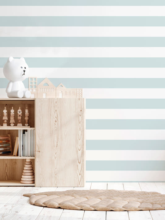 Papel Mural Sage Light Blue Horizontal