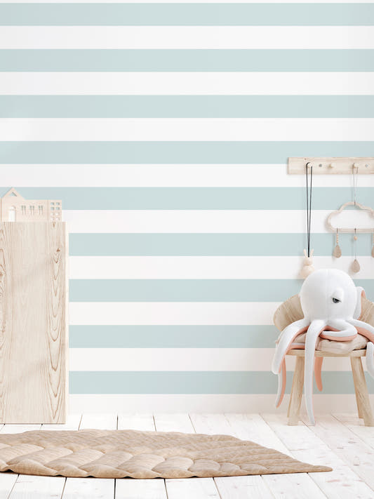 Papel Mural Sage Light Blue Horizontal