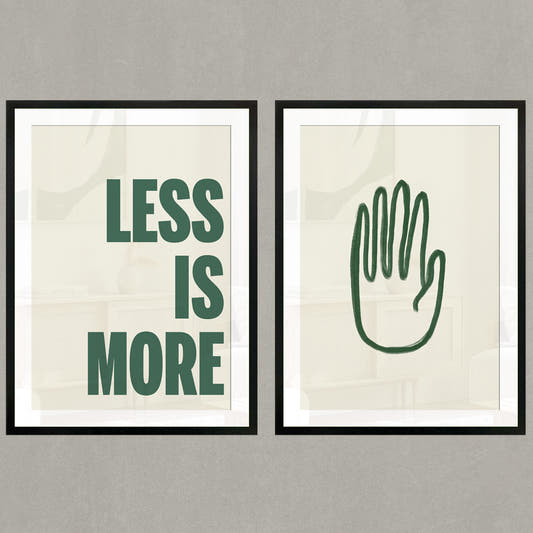 Set de Cuadros Less is More