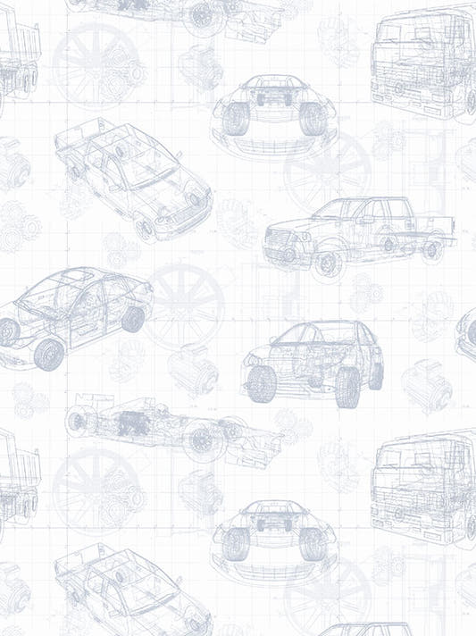 Papel Mural Cars Blue