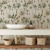 Papel Mural Rosa Tropical Claro