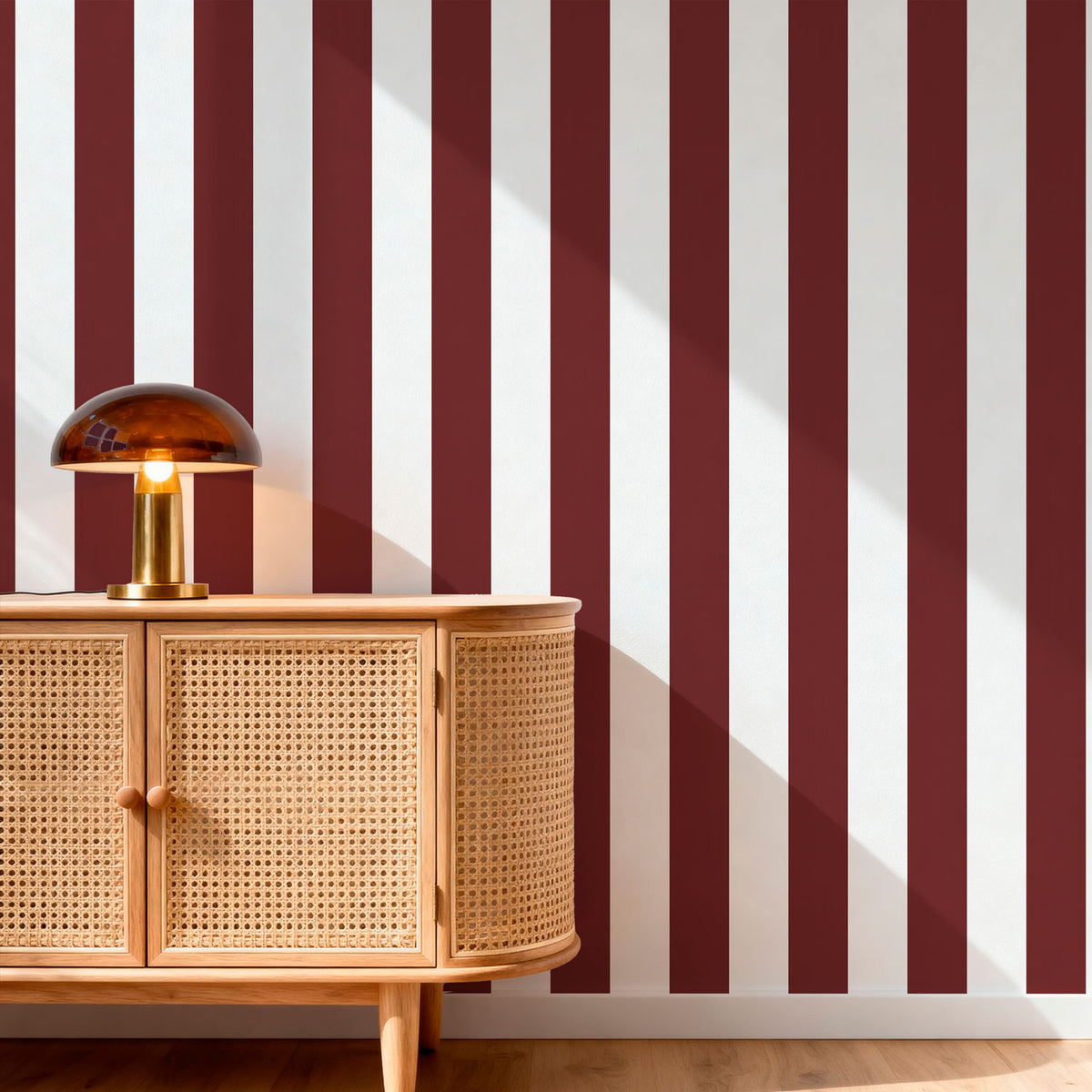 Papel Mural Stripes Burdeo