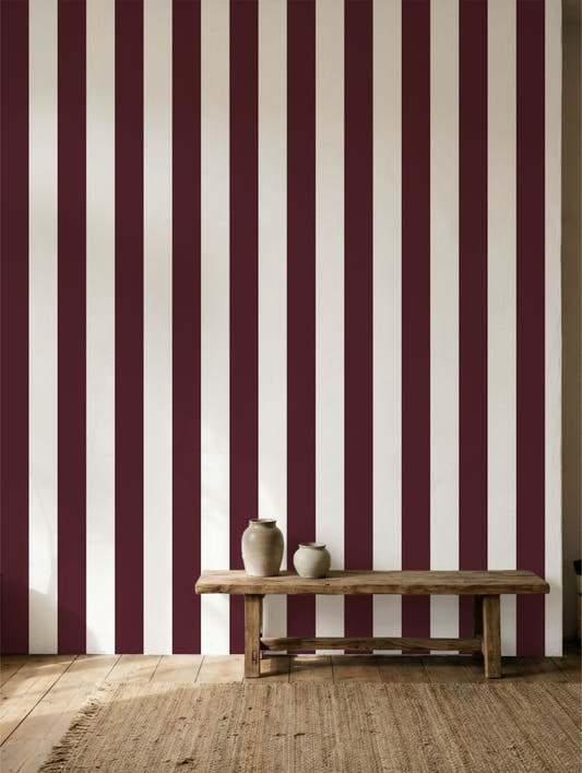Papel Mural Stroke Burdeo