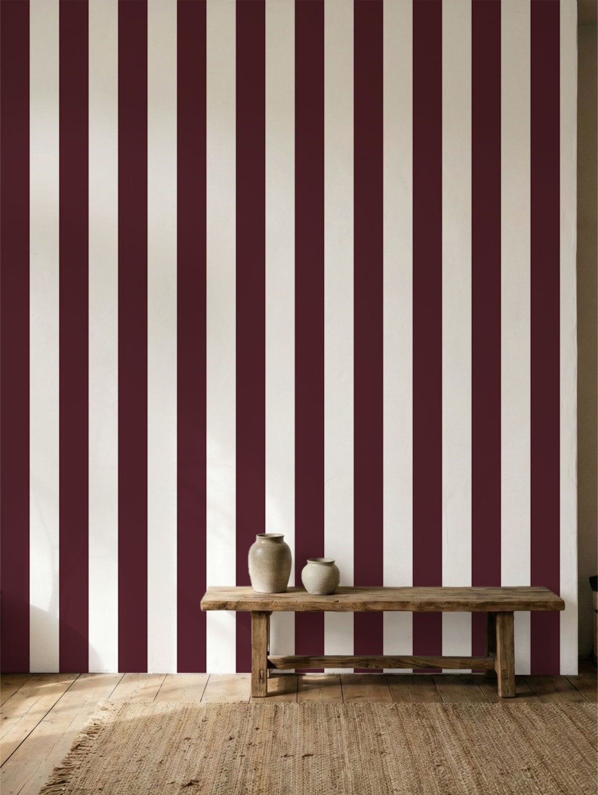 Papel Mural Stroke Burdeo