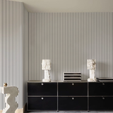 Papel Mural Tiny Stripe Black and White