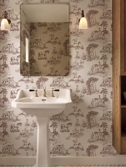 Papel Mural Toile de Jouy Burdeo