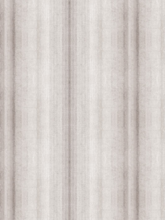 Papel mural Texture Lines, detalle del diseño: rayas verticales difuminadas en gris y beige con aspecto de tela desteñida.