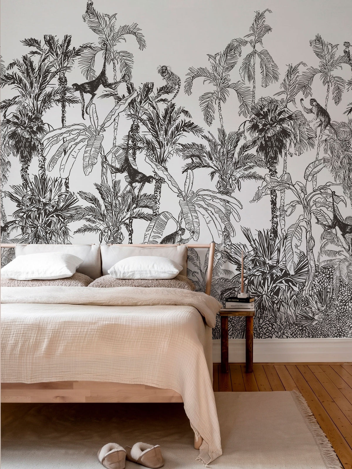 Papel Mural Tropical jungle with Monkeys