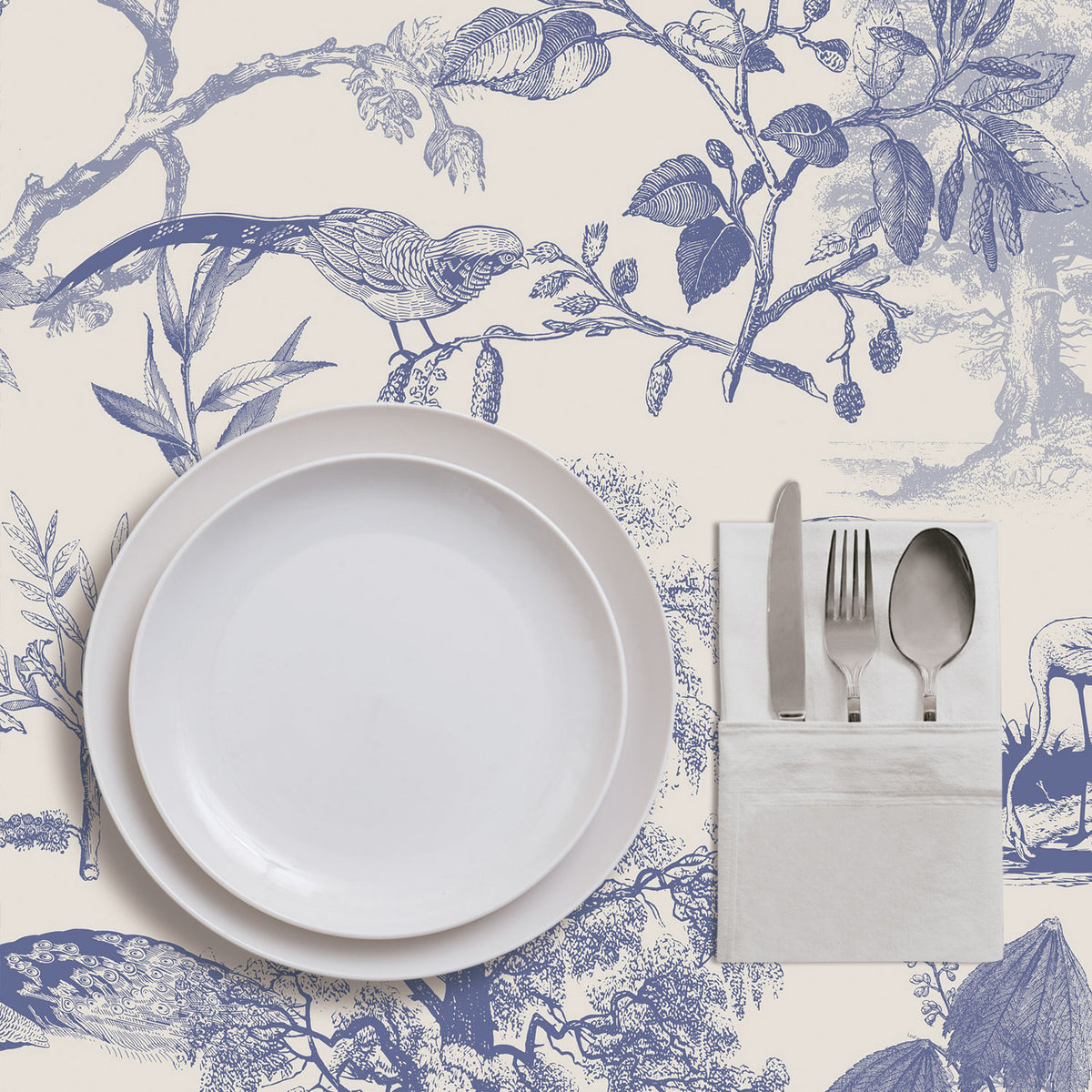 Mantel de Hule Vintage Nature Blue