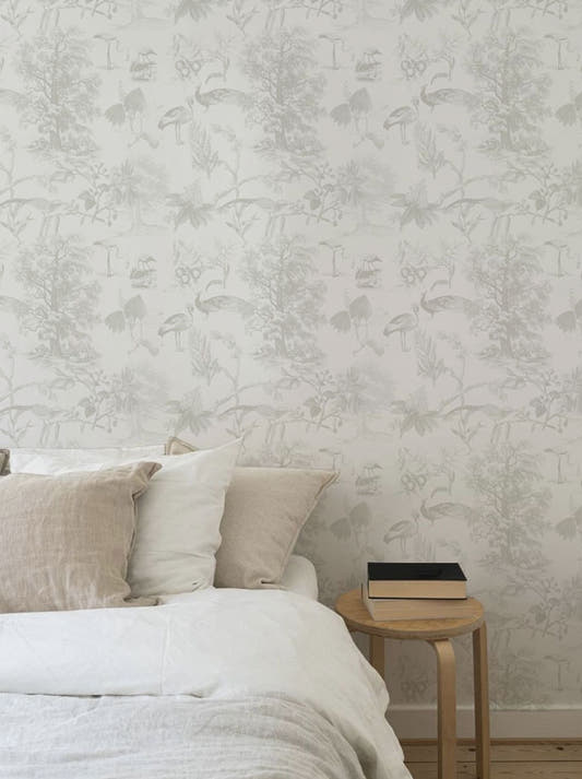 Papel Mural Vintage Nature Gray