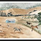 Cuadro Campo y caballos