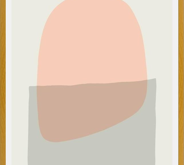 Cuadro Simple shapes in soft tones 6