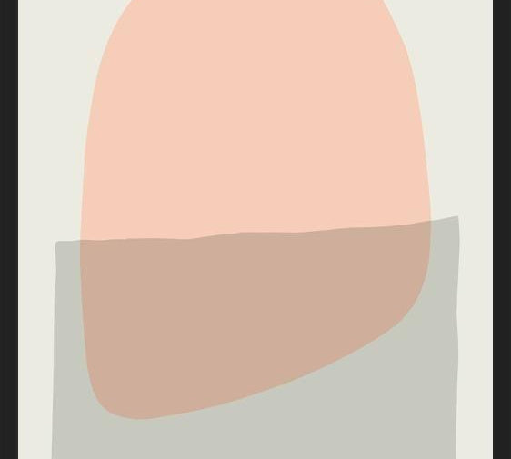Cuadro Simple shapes in soft tones 6