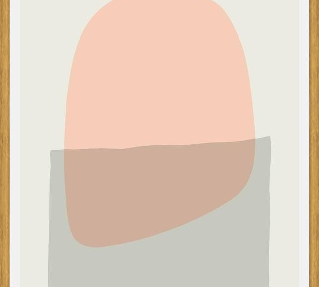 Cuadro Simple shapes in soft tones 6