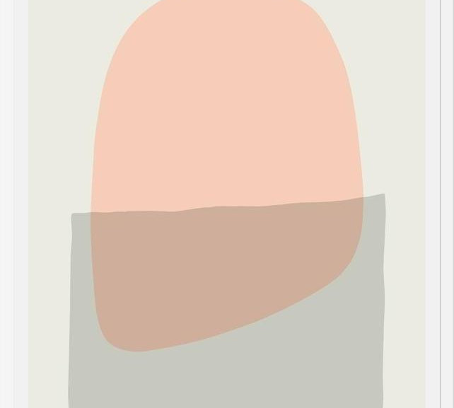 Cuadro Simple shapes in soft tones 6