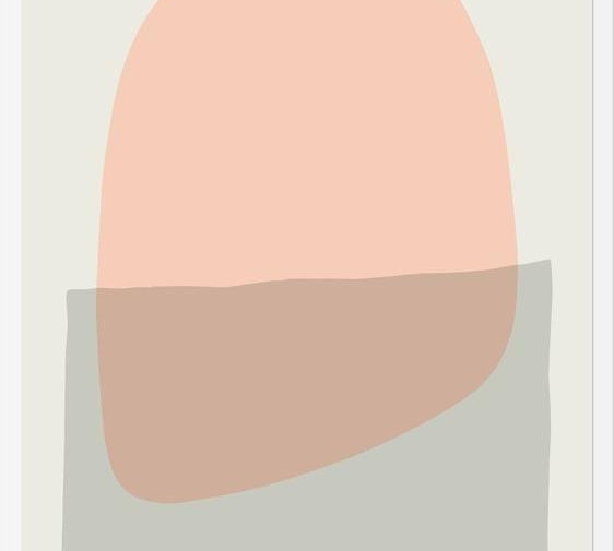 Cuadro Simple shapes in soft tones 6