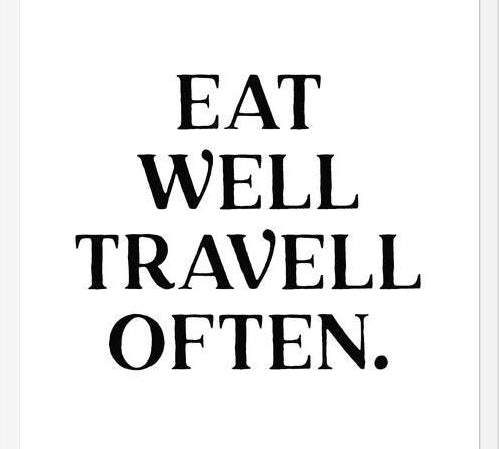 Cuadro Eat well travel often
