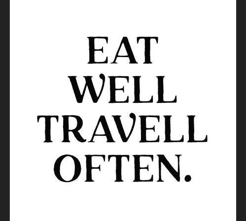 Cuadro Eat well travel often