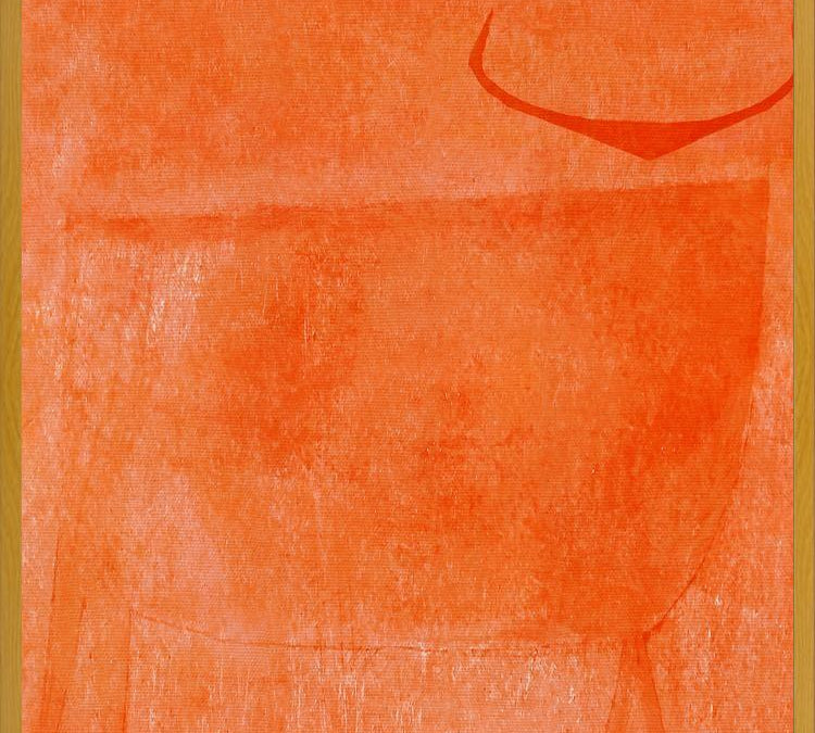 Cuadro Toro Naranja