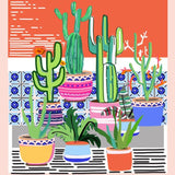 Canvas Cactus Window