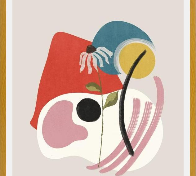 Cuadro Abstract Shapes & Flower 2