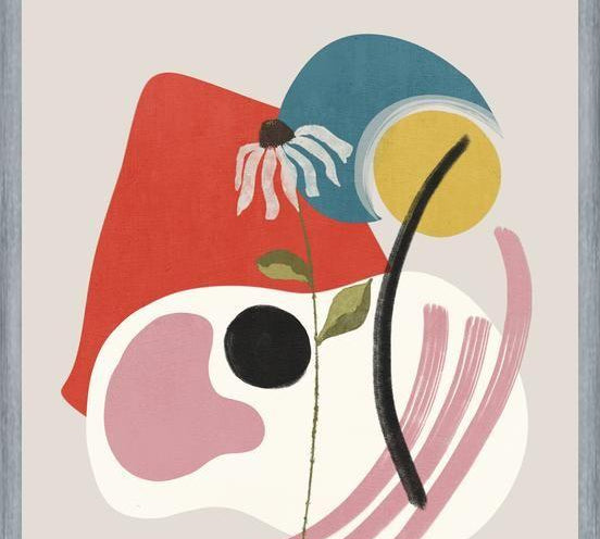 Cuadro Abstract Shapes & Flower 2