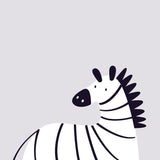 Canvas Cute Zebra
