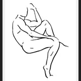 Cuadro Male body sketch 2 - Black and white
