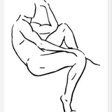 Cuadro Male body sketch 2 - Black and white