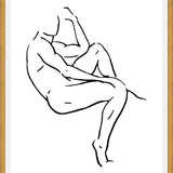 Cuadro Male body sketch 2 - Black and white