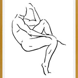 Cuadro Male body sketch 2 - Black and white