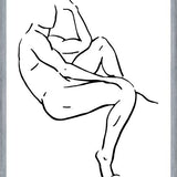Cuadro Male body sketch 2 - Black and white