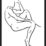 Cuadro Male body sketch 2 - Black and white