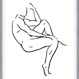 Cuadro Male body sketch 2 - Black and white