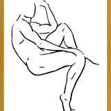 Cuadro Male body sketch 2 - Black and white