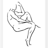 Cuadro Male body sketch 2 - Black and white