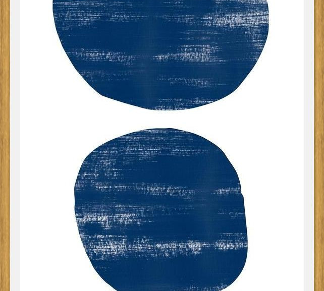 Cuadro Indigo scratched shape